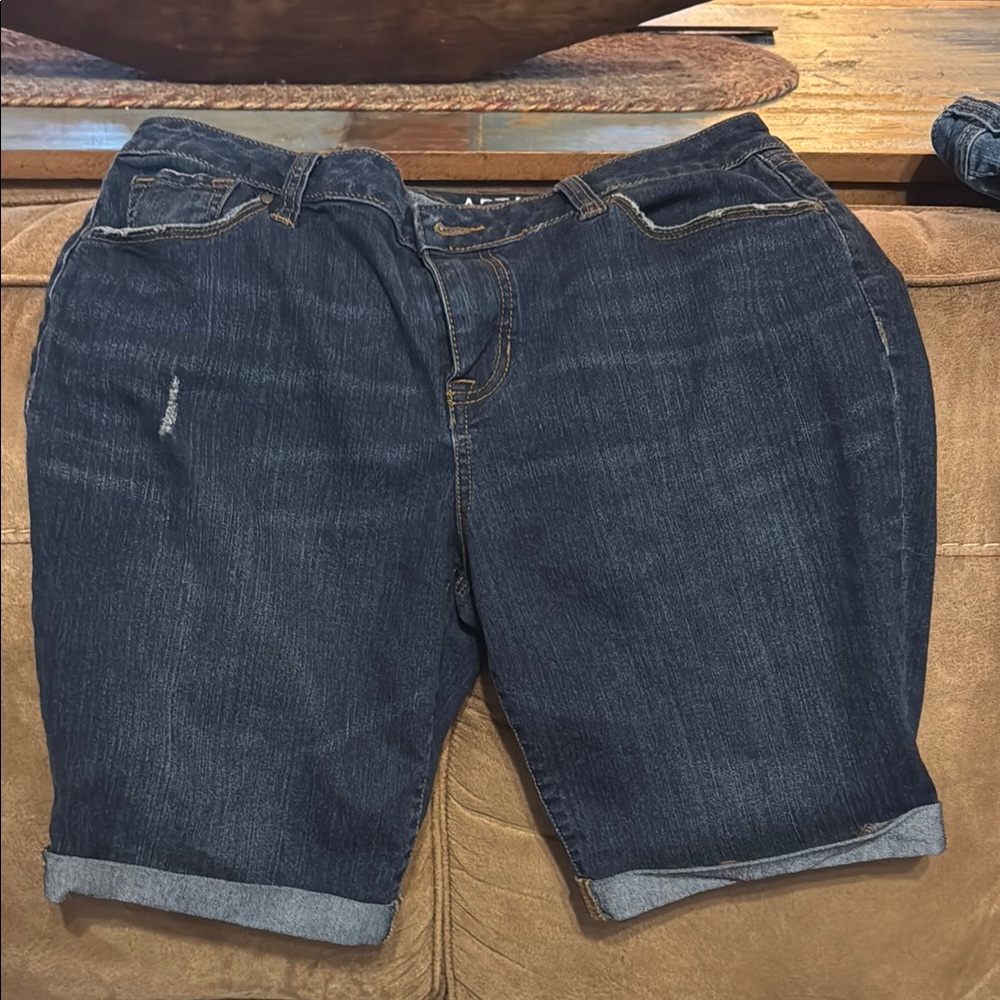 Dark Blue Denim Shorts